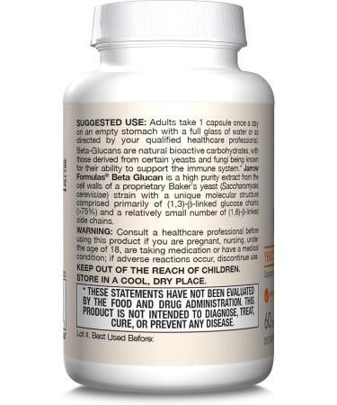  Tudor Jarrow's Beta Glucan 250mg - 60 Softgels - Beta Glucan Yeast Extract - Immune Support Dietary Supplement - High Purity Extract - 60 Servings - Buy Online on GoSupps.com