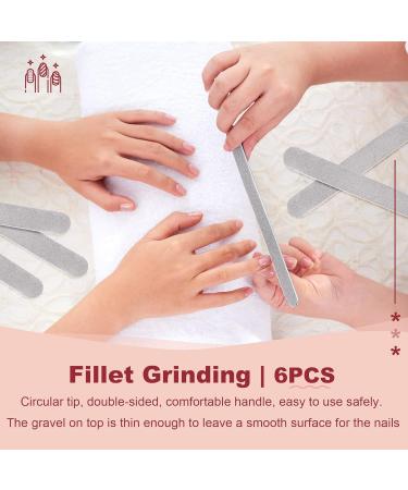 Scalewbin 6 Pieces Stainless Steel Nail File Double-Sided Diamond Nail File Metal Nail File Manicure File for Family and Travel - Buy Online on GoSupps.com