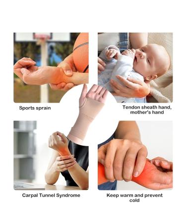 Buy XX-Large Beige Wrist Compression Sleeves for Arthritis Pain Relief | Breathable & Sweat-Absorbing Support for Men & Women - International Shipping Available - Buy Online on GoSupps.com