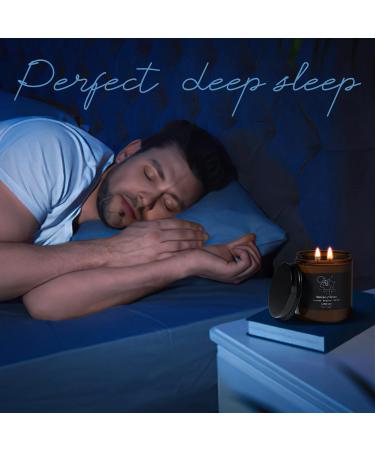 TRINIDa 2 Wicks Large Sleep Candle for Men - 100 Hours Long Burning Scented Candle Gift Set for Anxiety Relief & Sleep Promotion - Perfect Anniversary, Birthday, or Bath Relaxation Gift for Men - Buy Online on GoSupps.com