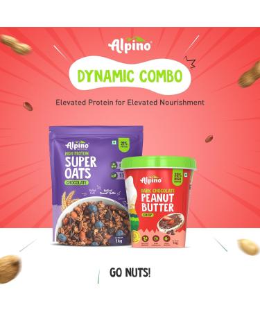 Alpi no Pre-Workout High Protein & Fiber Diet Super Combo - High Protein Super Oats Chocolate 1kg High Protein Dark Chocolate Peanut Butter Crisp 1kg - Buy Online on GoSupps.com