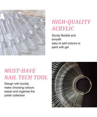 Buy 50 Transparent Nail Sticks - Nail Art Practice & Display Capsules for DIY Nail Designs - Buy Online on GoSupps.com