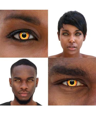 Chromaview Werewolf Fire Colored Contact Lenses - Orange Daily Lenses | Prescription-Free International Shipping - Buy Online on GoSupps.com