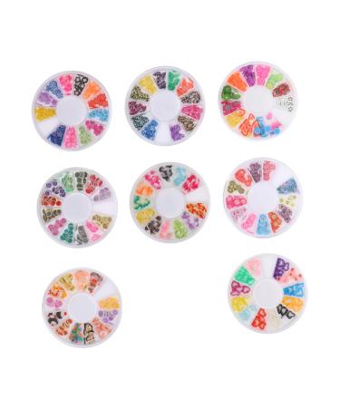 Housoutil 8 Boxes Soft Pottery Assorted Fruit Slices Nail Art Decoration Clay Fruit Slices Fruit Slice Patch Craft Making Patch Nail Art Slices Bulk DIY Polymer Clay 3D Decorations