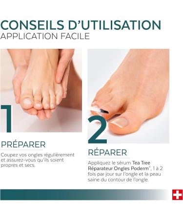 PODERM Tea Tree R parateur Ongles 6 ml S rum 4en1 | Am liore l apparence des ongles ab m s jaunis et ternes Uniformise l paisseur R sultats visibles d s le 1er jour 100% naturel Swiss Made - Buy Online on GoSupps.com