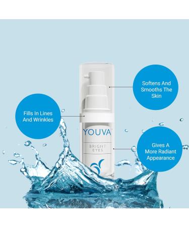YOUVA Hyaluronic Acid Anti-Aging Eye Cream - Reduce Dark Circles & Puffiness | Fragrance-Free 15ml | Marine Extracts & Bearberry - Buy Online on GoSupps.com