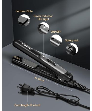 Wavytalk Mini Flat Iron 0.7 Inch Ceramic Hair Straightener - Small Mini Curling Iron for Short Hair, Bangs & Travel - Buy Online on GoSupps.com
