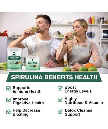 BEWORTHS Organic Spirulina Powder Super Green Mix with Digestive Enzymes & Probiotics - Vegan 8.40 oz - Immune Support & Digestion Health - Buy Online on GoSupps.com