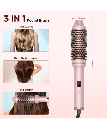 Thermal Brush 38mm - Hot Air Styling & Curling Brush with LCD Display | Volume Boosting Round Brush for Women - Perfect Travel Gift in Pink - Buy Online on GoSupps.com
