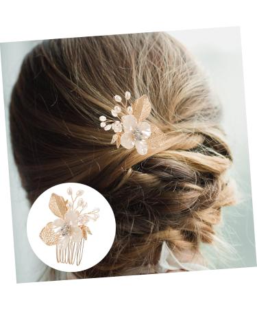 Mikinona Gold Leaf Side Comb Wedding Bride Headpiece Decorative Hair Combs Girl Headpiece Comb for Bridesmaid Hair Comb for Bride Hair Comb for Side Comb Headpiece Hair Comb Clip - Buy Online on GoSupps.com