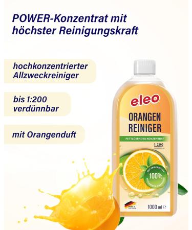 1 Liter Orange All-Purpose Cleaner - High Fat Solving Power for Windows Doors & Worktops - Concentrated Cleaning Agent (1 Pack) - Buy Online on GoSupps.com