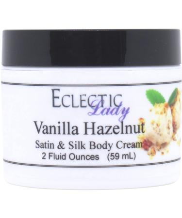 Eclectic Lady Vanilla Hazelnut Satin and Silk Cream Body Cream Body Lotion 2 oz - Shea Butter Aloe Silk Amino Acids Vitamin E Phthalate-Free Handcrafted in USA - Perfect For Women 2 Ounce (Pack of 1)
