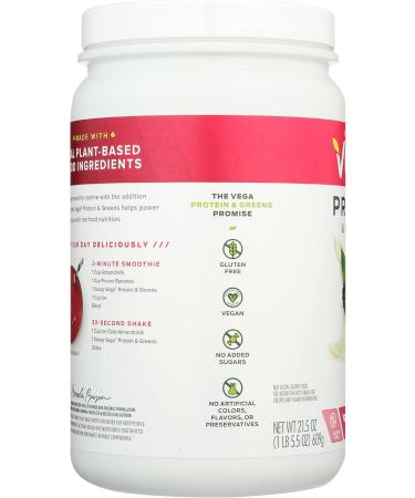 Vega Protein & Greens Berry - 20g Vegan Protein Powder | Low Carb Keto Gluten Free Non-GMO | Plant-Based Pea Protein for Men & Women - Buy Online on GoSupps.com