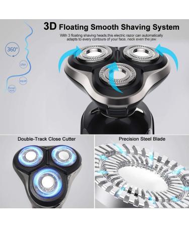 PRITECH RSM-1505-UL Mens Electric Razor - Waterproof 3-in-1 Rechargeable Shaver & Trimmer, Cordless with USB Charging - Buy Online on GoSupps.com