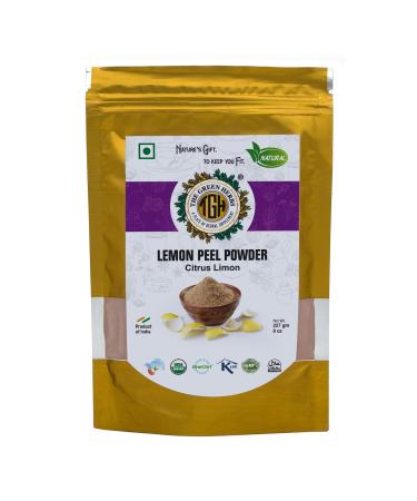 THE GREEN HERBS Lemon Peel Powder 227g Finely Ground Natural and Chemical-Free Herbal Powder Citrus Limon