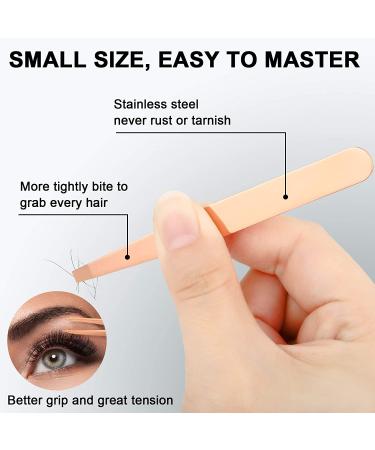 6-Piece Eyebrow Tweezers Set with Curved Scissors, Brush, Stainless Steel Remover Tools in Storage Case - Daily Beauty Kit for Women and Girls - Buy Online on GoSupps.com