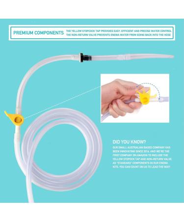 Replacement Silicone Hose for Enema Bucket & Bag | Colon Cleansing Accessories with Tip Connector Non-Return Valve & Stopcock Tap - International Shipping Available - Buy Online on GoSupps.com