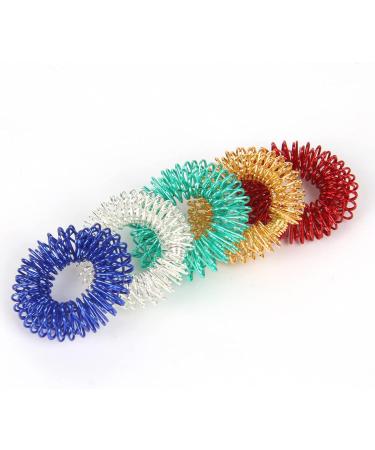 KEWMAYER 30-Piece Finger Massage Rings Set - Anti-Stress Acupresser & Noiseless Pressure Reducer in 5 Colors - Buy Online on GoSupps.com
