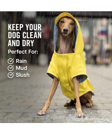 Canada Pooch Torrential Tracker Dog Rain Jacket - Waterproof Yellow Coat with Adjustable Fit and Reflective Trim - Buy Online on GoSupps.com