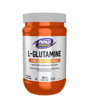 NOW Sports Nutrition L-Glutamine Pure Powder Nitrogen Transporter* Amino Acid 454g