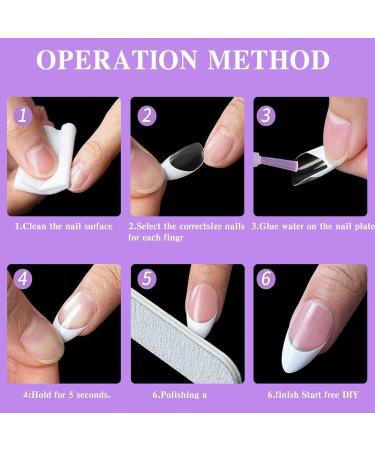 120 Pieces French Acrylic False Nails Tips Full Cover Fake Nails Extension White Tip Press on Nails Acrylic Nail Tips for Woman Girls Finger Manicure Salon Home Nails Art DIY (12 Sizes White Clear) - Buy Online on GoSupps.com