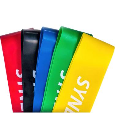 Synergee Mini Loop Resistance Bands - Multicolor 5 Pack for Home & Gym Workouts - Optimal Fitness & Exercise Accessory - Buy Online on GoSupps.com