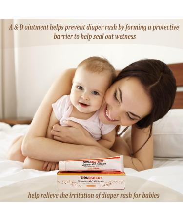 Sion Biotext Baby Diaper Rash A&D Ointment (4oz) - Healing Cream for Dry Irritated Skin, Cuts, Burns - Baby Care Moisturizer & First Aid - Buy Online on GoSupps.com