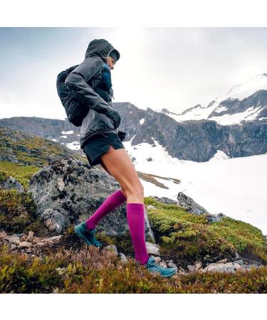 Bauerfeind Run Ultralight Compression Socks - Thin Sports Socks for Men & Women | Perfect for Jogging & Fitness Size 41-43 Berry - Buy Online on GoSupps.com