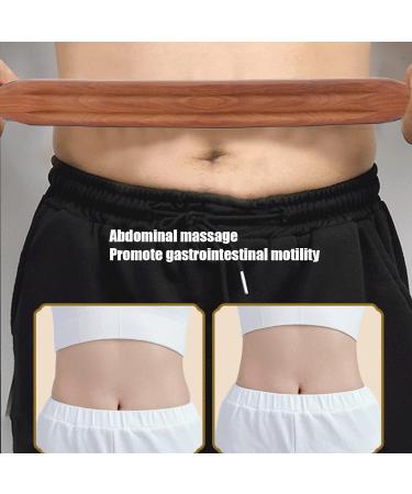 Jiawu Book Massage Roller Stick - 20 Pearls Wooden Gua Sha & Lymph Drainage Device for Body Massage & Acupuncture Relief - Buy Online on GoSupps.com