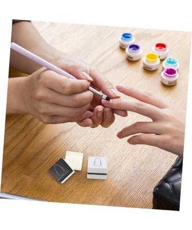 DOITOOL Nail Practice Stamp Manicure Stamper Practice Stamper Nail Art Painting Stamper Manicure Art Stamper Tool Manicure Practice Tool Nail Art Supply Compact Stamper Plastic Mold White 3.6x3.6cm White - Buy Online on GoSupps.com