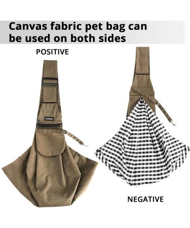 Lynee Dog Carrier Bag - Adjustable Shoulder Transport Bag for Pets | Breathable Cat & Dog Carrier for Outdoor Walks (Khaki) - Buy Online on GoSupps.com