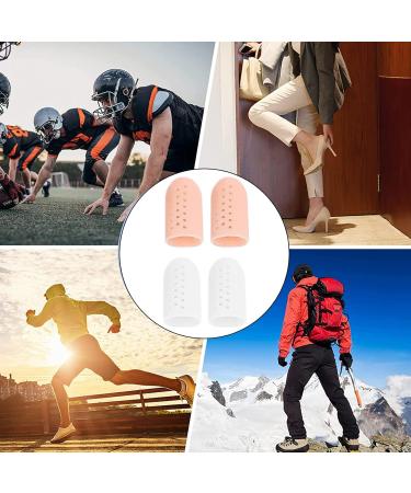 Ugbtxlz Silicone Toe Protectors - 10 Pieces for Pain Relief from Ingrown Toenails Bubbles & Friction | Skin Tone & White Options - Buy Online on GoSupps.com