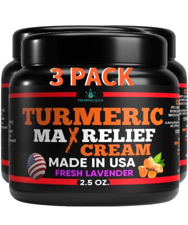 3Pack-Turmeric Face Cream + Natural Vitamin C Glow Boosting Moisturizer & Skin Repair Hydrating Lotion-Turmeric Skin Lotion Cleanses Skin Sun Damage Age Spots Dark Spots-Made In USA