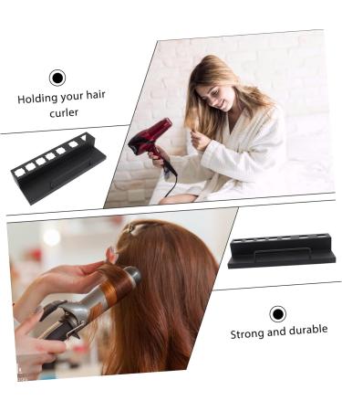 IWOWHERO Curling Iron Rack Hair Curler Rack Styler Holder Curler Wall Rack Kickstand Stainless Steel Black - Buy Online on GoSupps.com