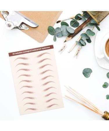  Didiseaon Didiseaon 3 Sheets Waterproof 4D Eyebrow Tattoo Sticker Hair Looking Eyebrow Transfer Stickers Temporary Tattoos For Women Men - Buy Online on GoSupps.com
