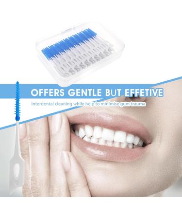 Ouligay 100 Pcs Silicone Interdental Brushes | Soft Tooth Cleaning Tool | Dual-House Portable Floss Sticks for Optimal Dental Care - Buy Online on GoSupps.com