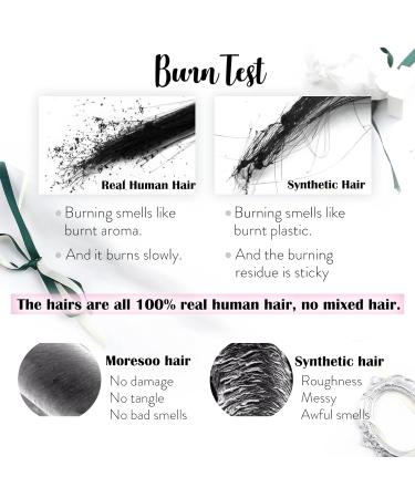 Moresoo Microring Extensions - Real Hair Black & Silver Ombre 35 cm | Thick 1g Remy Micro Loop Hair Extensions - Buy Online on GoSupps.com