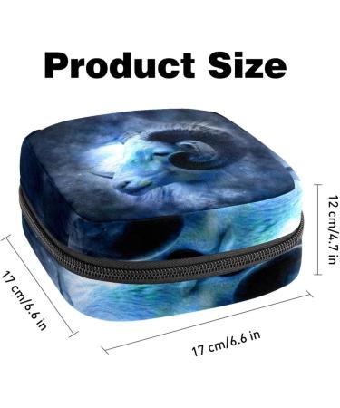 Capricorn Astrology Storage Bag for Menstruation Cups & Period Pads | Ladies Zip Organizer for Tampons & Panty Inserts - Buy Online on GoSupps.com