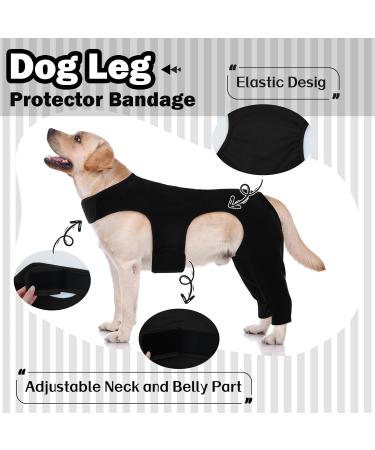 HJYOKUSO Recovery Suit for Dogs | Surgery Suit Hind Leg Protection Leak Cuff to Prevent Licking | Size L Black - Shop Now! - Buy Online on GoSupps.com