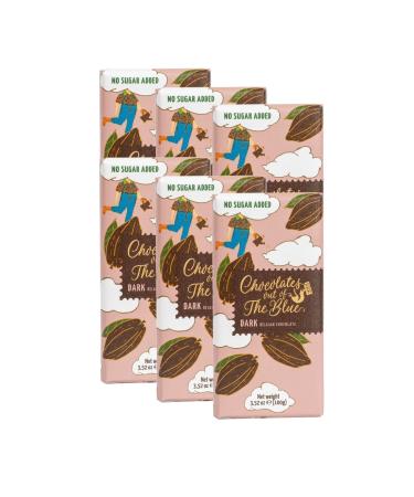 Chocolates out of the Blue | No Sugar Added Belgian Dark Chocolate Bars | 100g x 6 bars