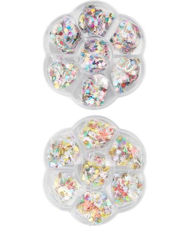 Niiyen 2 Box Christmas Nail Art Slices Christmas Polymer Clay Nail Slices Christmas Nail Art Sequins Polymer Clay Nail for DIY Nail Decoration - Buy Online on GoSupps.com