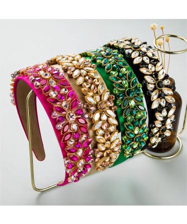 MUQINGWAN Fashion Women's Retro Crystal Rhinestone Headband - Green | Women & Girls Accessories - Buy Online on GoSupps.com
