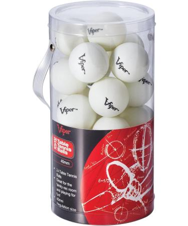 Viper Table Tennis Balls - White 40mm Regulation Size - 2 Star Rating - 24 Pack - Buy Online on GoSupps.com