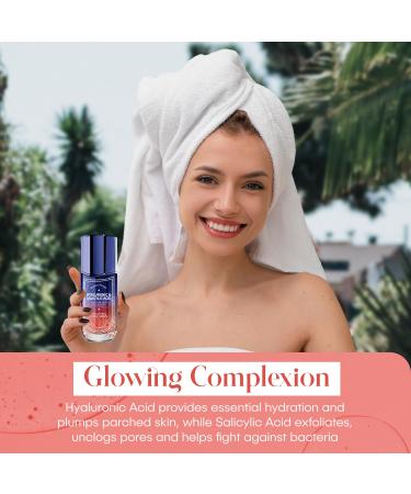 Hyaluronic & Salicylic Acid Facial Serum - Deep Hydration & Cleansing - Reduces Congested Pores & Wrinkles - Made in Korea - 50mL - Buy Online on GoSupps.com