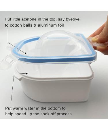 Nail Soaking Bowl Set - 2PCS Finger Soaking Bowls with Handle Grip, Brush, Cuticle Peeler, Stainless Steel Pusher - Nail Art Tool Kit for Fingernail Toenail Care - Buy Online on GoSupps.com