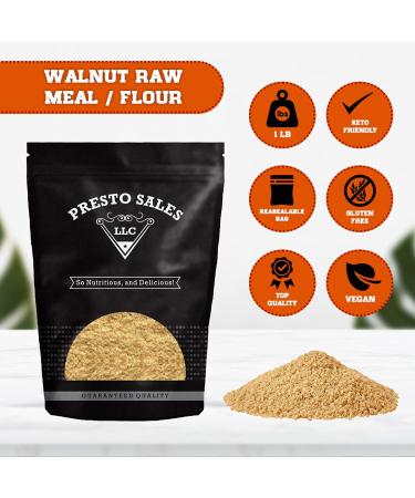 California Walnut Raw Flour 1 lb - Finely Ground for Healthy Baking & Cooking | Protein & Fiber Packed Meal by Presto Sales LLC - Buy Online on GoSupps.com