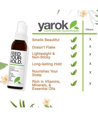 Yarok - Feed Your Hold Hair Spray - Style Volumize & Moisturize - Natural Medium Hold Hair Spray - Non-Sticky Aerosol Free Formula - 100% Vegan - Gluten Sulfate Paraben & Cruelty Free - 4oz 4 Ounce (Pack of 1) - Buy Online on GoSupps.com
