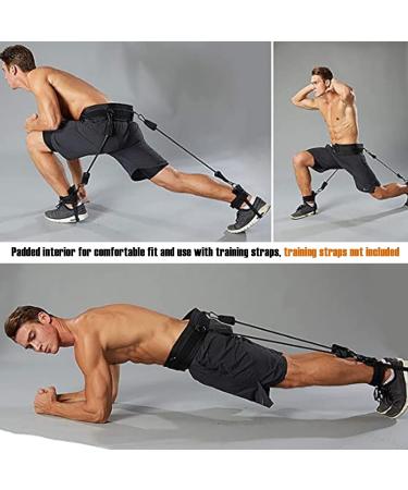 Adjustable Fitness Foot Loops with D-Ring - Padded Ankle Straps for Men & Women - International Shipping - Buy Online on GoSupps.com