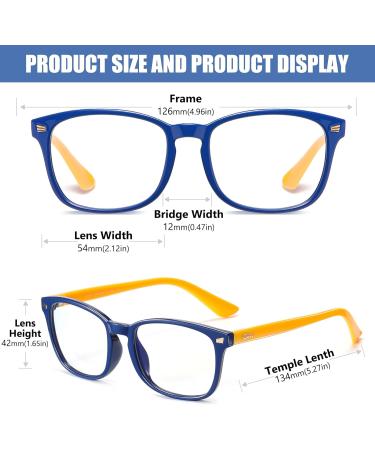 Duco Tr90 Blue Light Blocking Glasses for Kids | Anti-Glare Gaming Glasses for Boys & Girls Ages 5-10 | K028 Blue Yellow - Buy Online on GoSupps.com