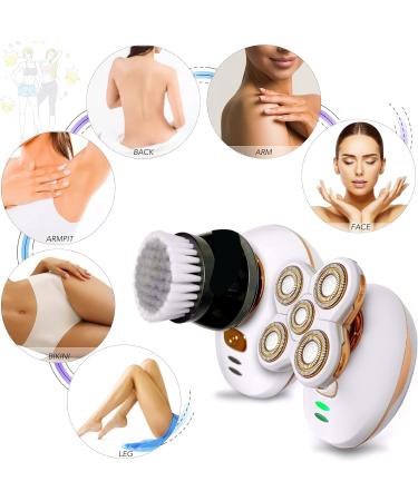 2021 Upgrade Electric Lady Shaver - Painless Bikini Razor & Cleansing Brush - Rechargeable and Cordless Women's Shaver for Hair Removal on Legs, Face, Body & Lips - Waterproof - Buy Online on GoSupps.com